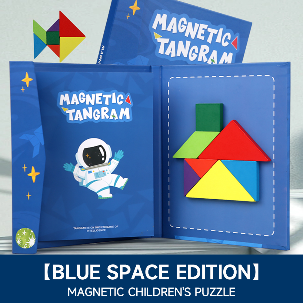 Children'S Magnetic Tangram Board(Astronauts)