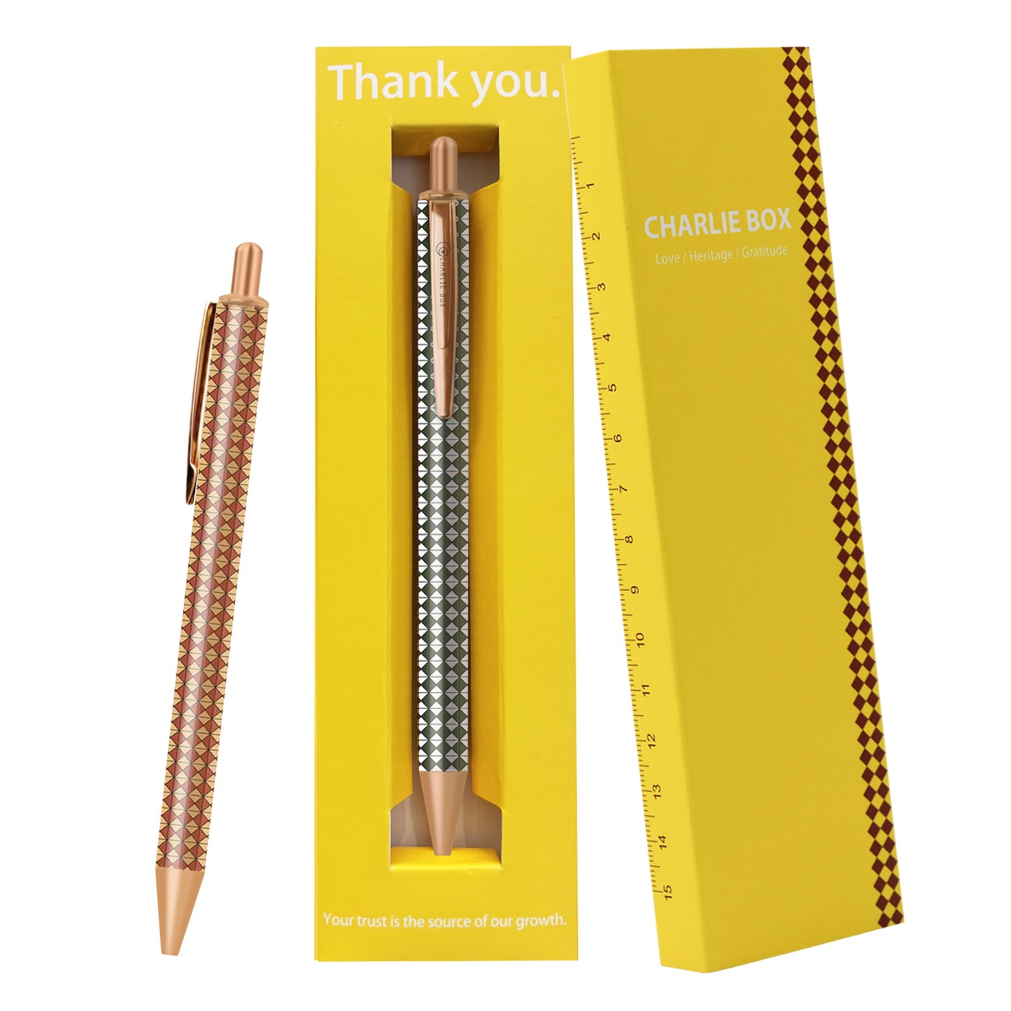 10 Pcs CharlieBox Neutral Pens, Attractive Stationery with 0.5mm Fine Point, Unisex Quick Drying Black Pens for Office, School and Home