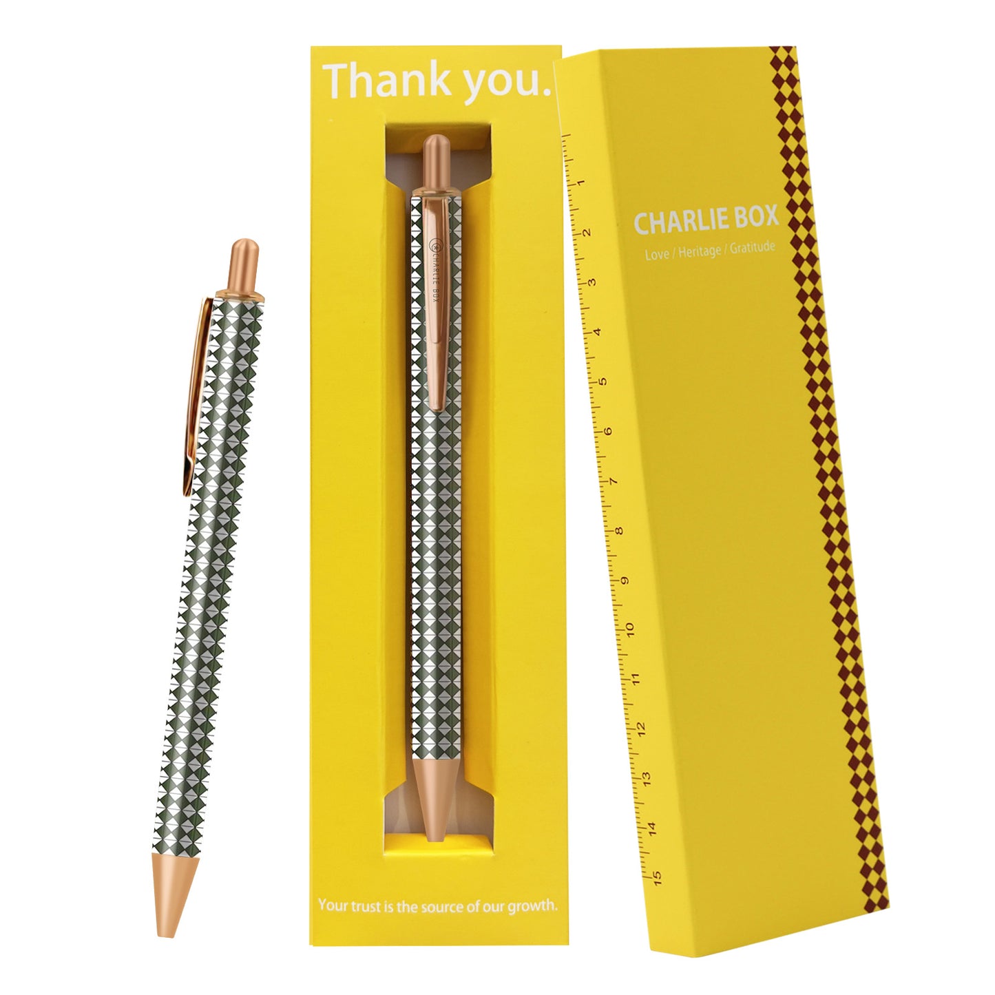 10 Pcs CharlieBox Neutral Pens, Attractive Stationery with 0.5mm Fine Point, Unisex Quick Drying Black Pens for Office, School and Home