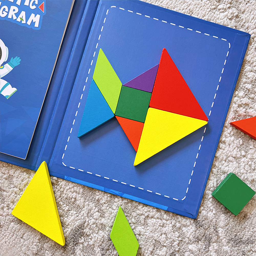 Children'S Magnetic Tangram Board(Astronauts)
