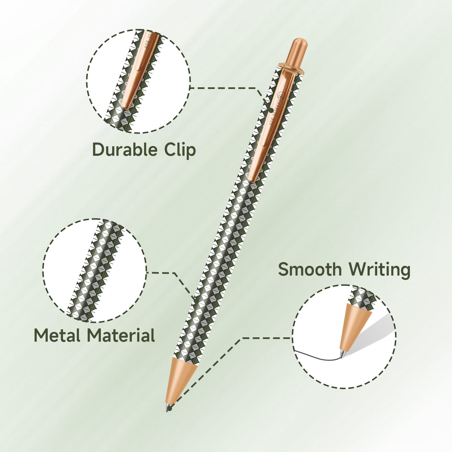 10 Pcs CharlieBox Neutral Pens, Attractive Stationery with 0.5mm Fine Point, Unisex Quick Drying Black Pens for Office, School and Home