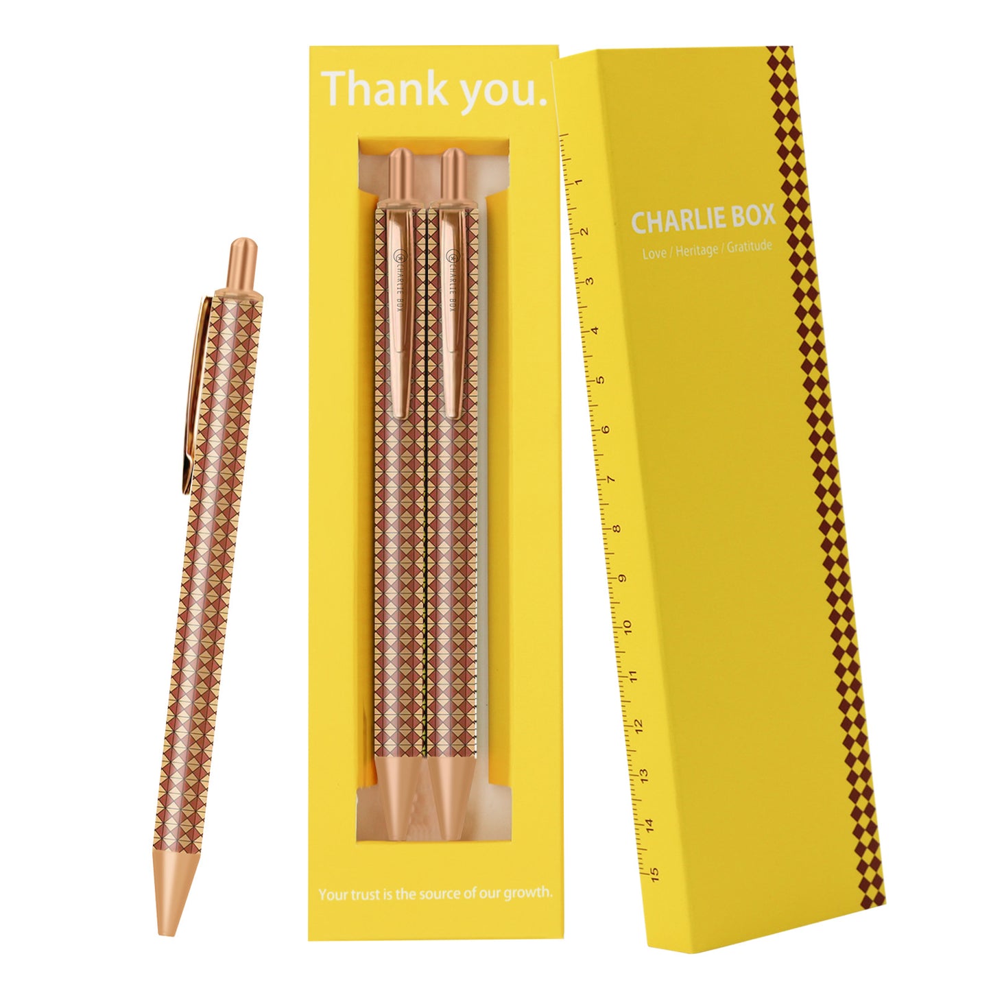 10 Pcs CharlieBox Neutral Pens, Attractive Stationery with 0.5mm Fine Point, Unisex Quick Drying Black Pens for Office, School and Home