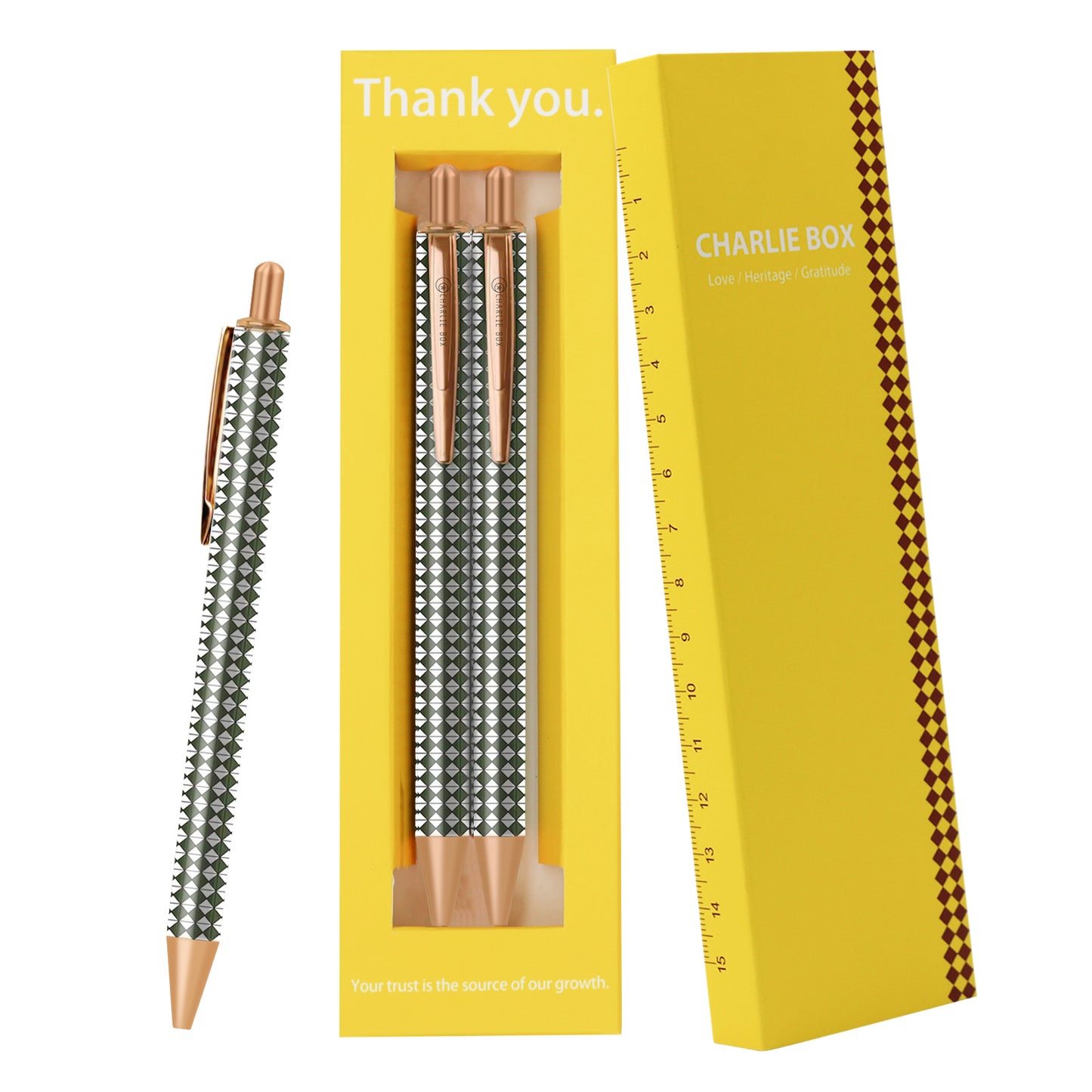 10 Pcs CharlieBox Neutral Pens, Attractive Stationery with 0.5mm Fine Point, Unisex Quick Drying Black Pens for Office, School and Home