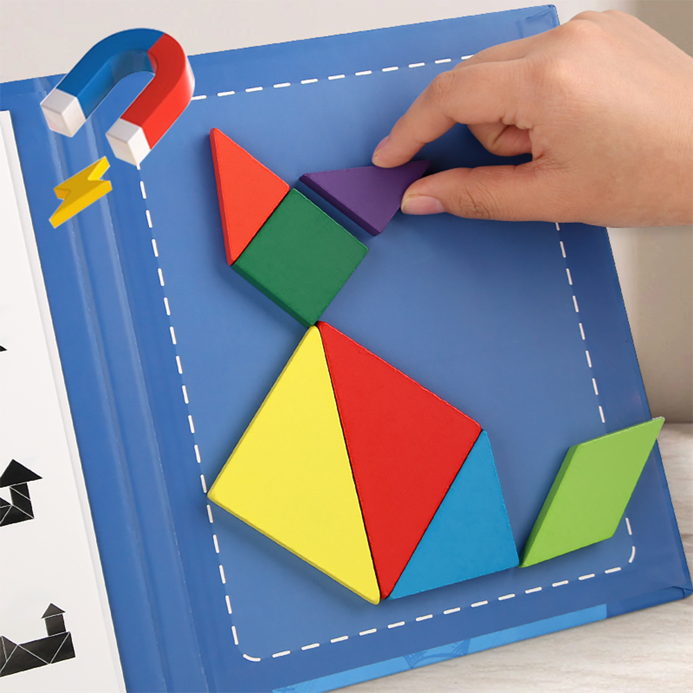 Children'S Magnetic Tangram Board(Astronauts)
