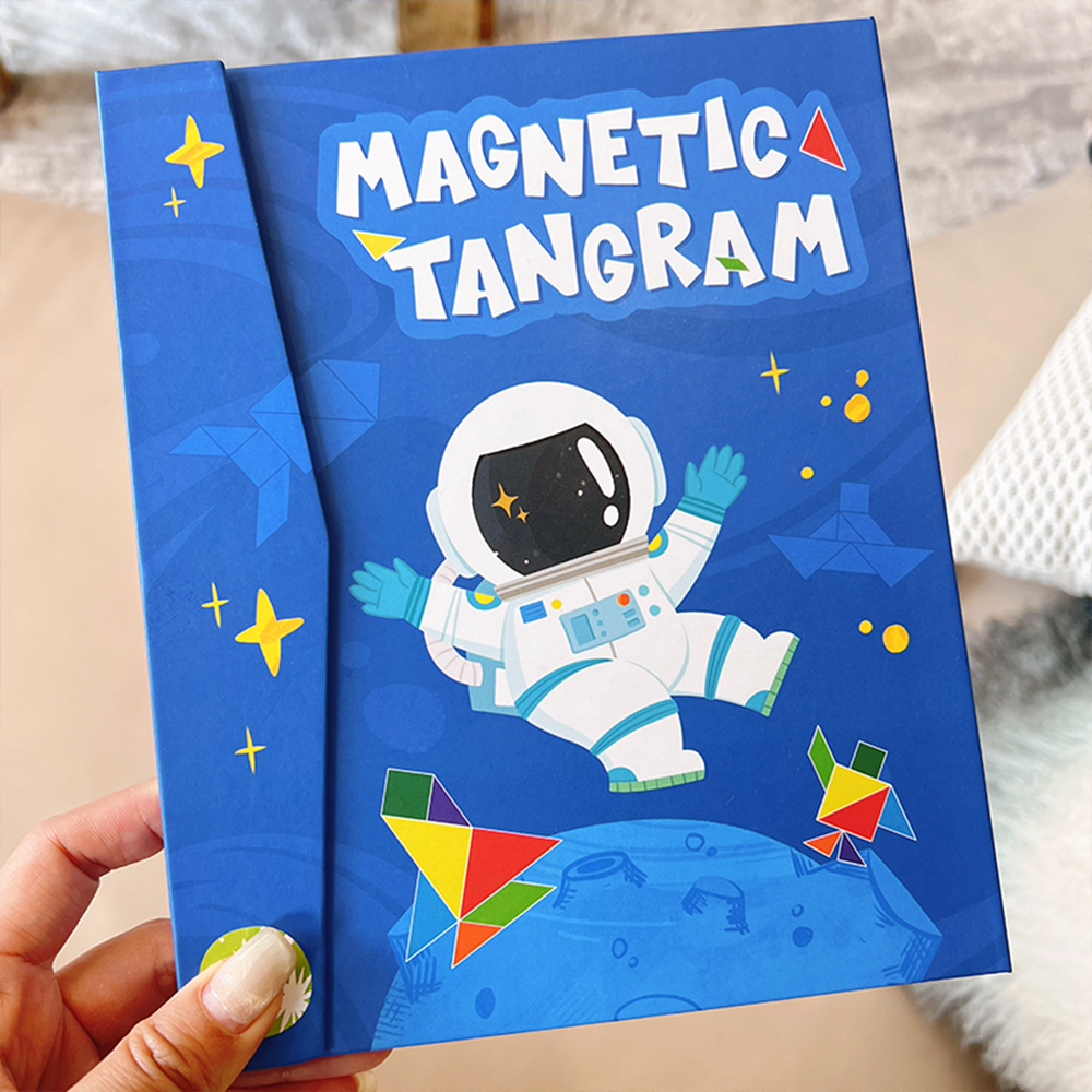 Children'S Magnetic Tangram Board(Astronauts)