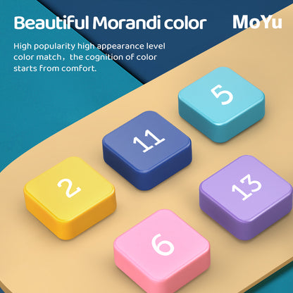 Moyu Huarong Road Magnetic Klotski Sliding Block Puzzle Game Morandi color