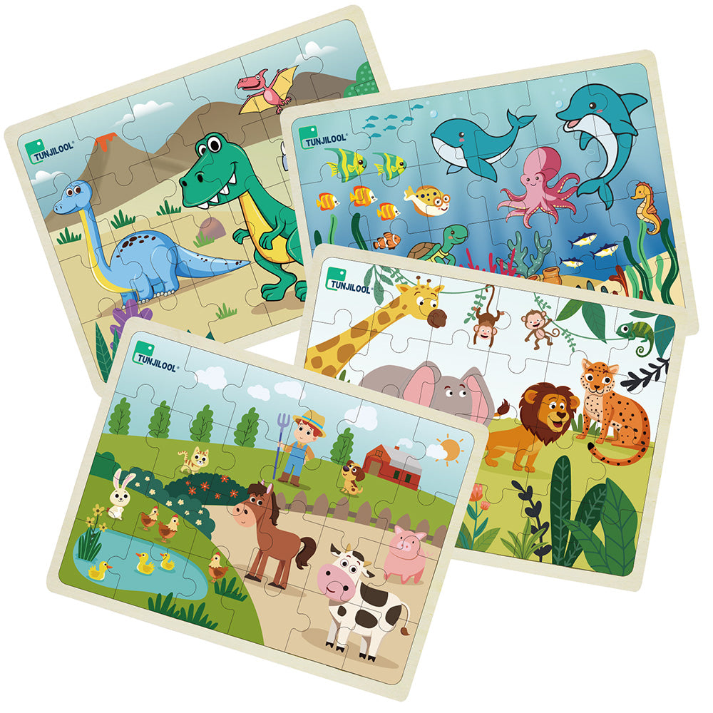 TUNJILOOL 24 Piece Animal Theme Puzzle