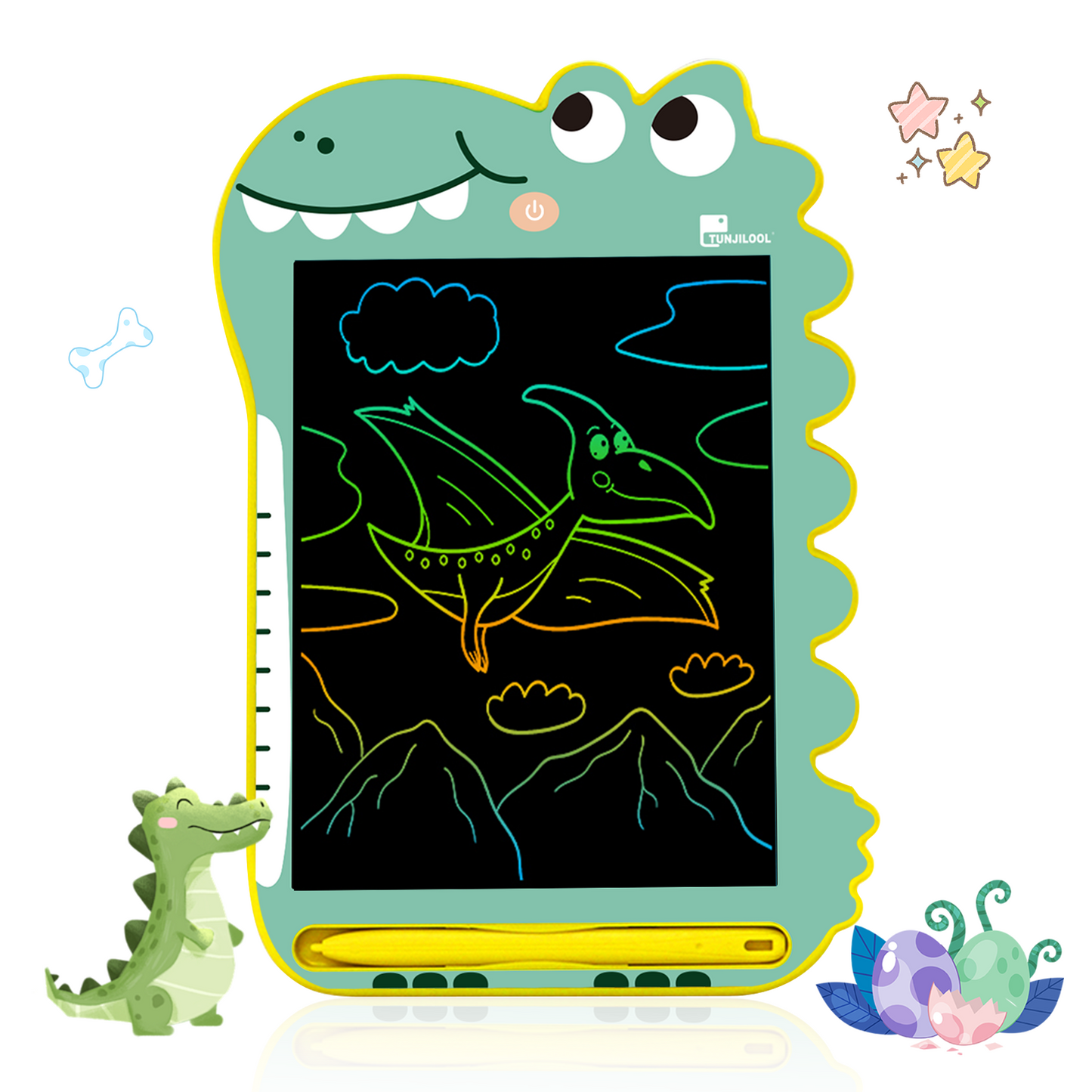 TUNJILOOL 8.5” Cartoon Dinosaur LCD Writing Tablet