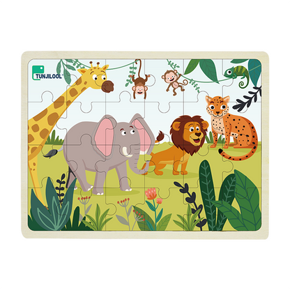 TUNJILOOL 24 Piece Animal Theme Puzzle