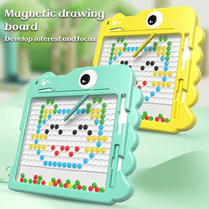 TUNJILOOL Children's magnetic drawing board magnetic graffiti art board Montessori learning toy children's magnetic dot board