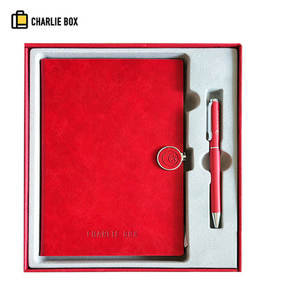 Simple Business Notebook Gift Box-Chinese Red Special New Year Customized Edition