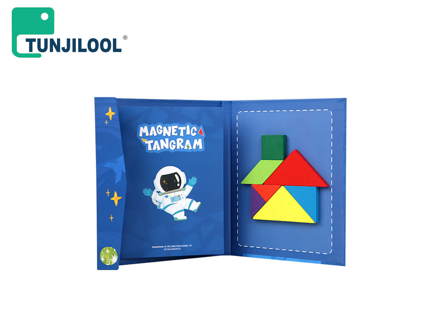 Children'S Magnetic Tangram Board(Astronauts）