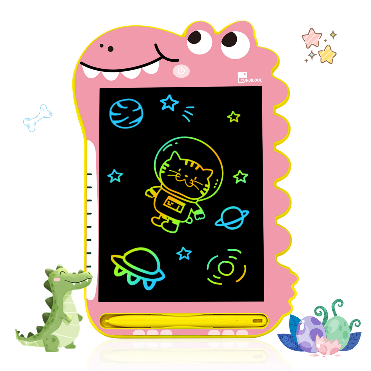 TUNJILOOL 8.5” Cartoon Dinosaur LCD Writing Tablet