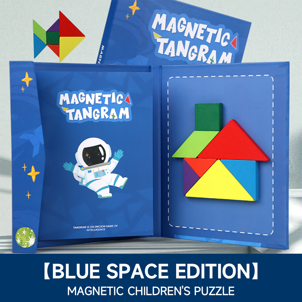 Children'S Magnetic Tangram Board(Astronauts）