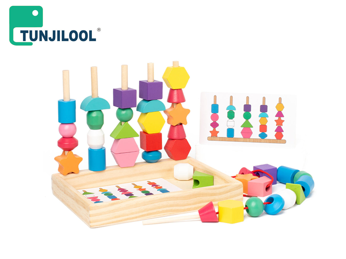 Colourful Stringing Shape Matching Toys