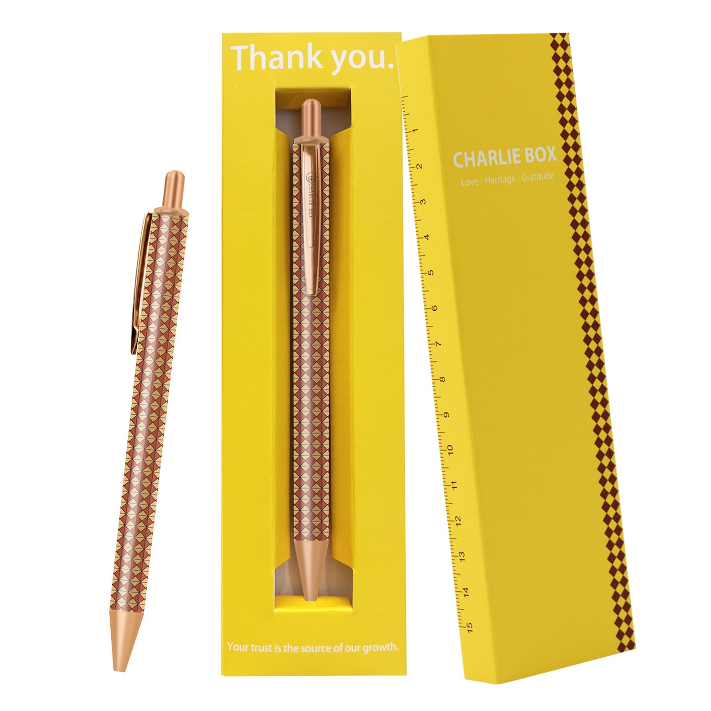 CharlieBox Neutral Pens, Attractive Stationery with 0.5mm Fine Point, Unisex Quick Drying Black Pens for Office, School and Home