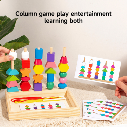 Colourful Stringing Shape Matching Toys