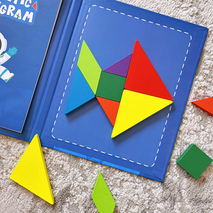 Children'S Magnetic Tangram Board(Astronauts）