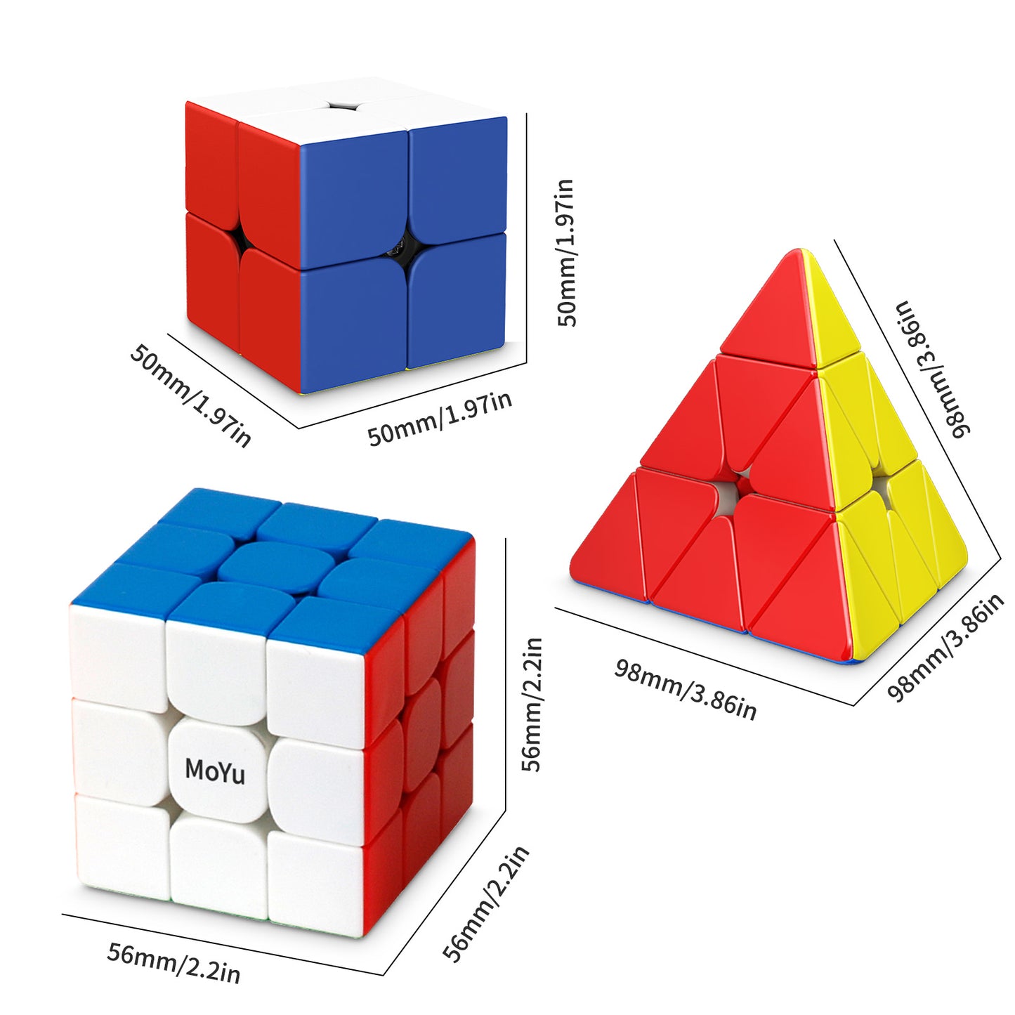 Moyu RSM Series RS2M+RS3M+Pyramid speedcube