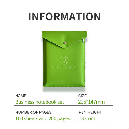 Business Notebook Gift Set-Green Series