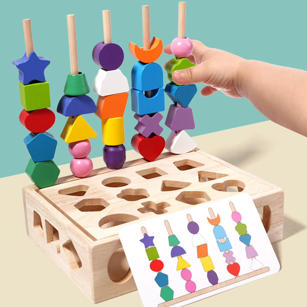 Montessori children's educational geometric shape matching color cognitive teaching aids