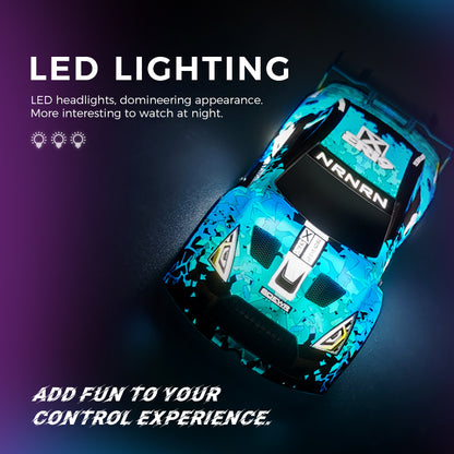 1:22 Remote Control Drift Car, High-speed Off-road Vehicle, with Lights, Four-wheel Drive, Drift Tires, and a Toy Racing Car for Competitions