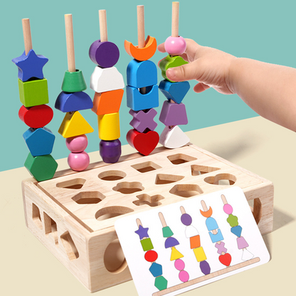 Colourful Stringing Shape Matching Toys