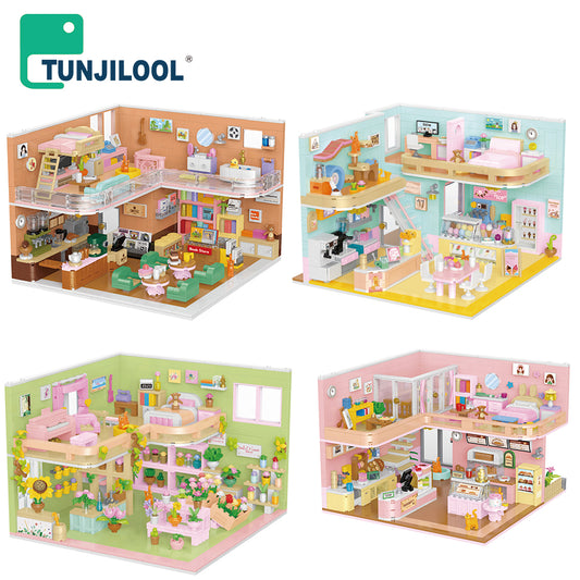 TUNJILOOL Street view building block assembly set