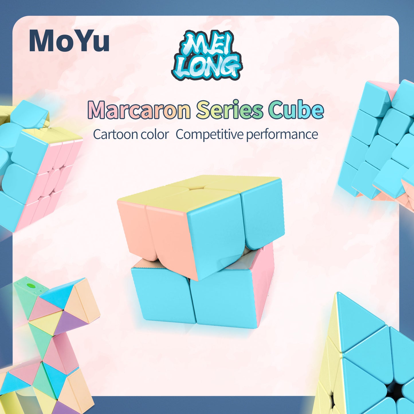 Moyu Cube Macaron Combination Set 2+3+4+Pyramid+24 Magic Ruler