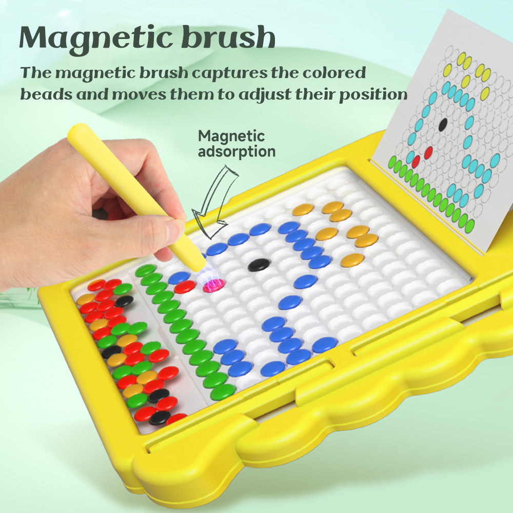 TUNJILOOL Children's magnetic drawing board magnetic graffiti art board Montessori learning toy children's magnetic dot board