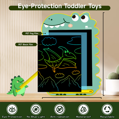 TUNJILOOL 8.5” Cartoon Dinosaur LCD Writing Tablet