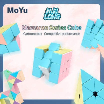 Moyu Cube Macaron Combination Set 2+3+4+Pyramid+24 Magic Ruler