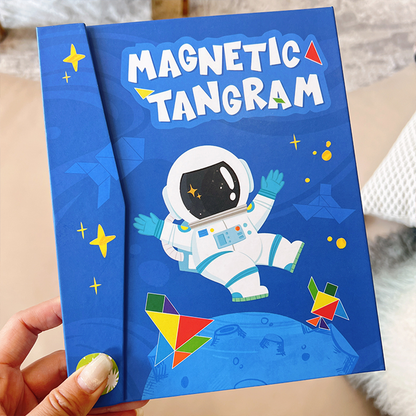 Children'S Magnetic Tangram Board(Astronauts）