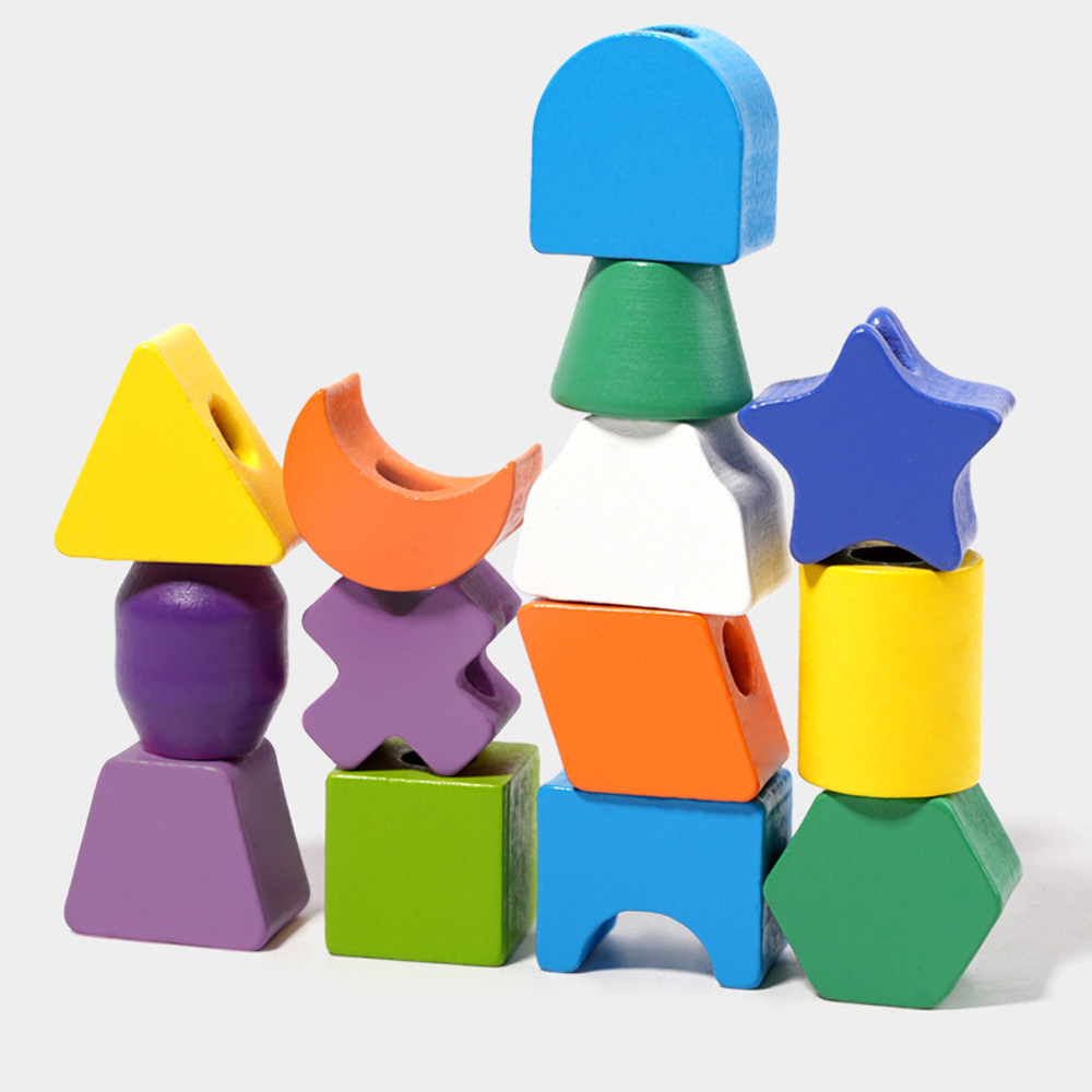 Colourful Stringing Shape Matching Toys