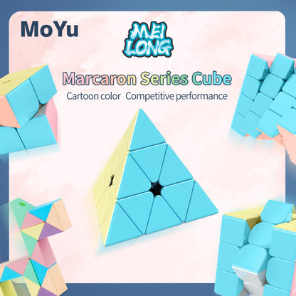 Moyu Cube Macaron Combination Set 2+3+4+Pyramid+24 Magic Ruler