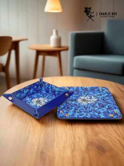 Portable storage folding tray