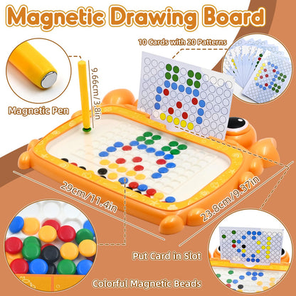 Crab-shaped toddler graffiti magnetic dot drawing board Montessori preschool educational toy