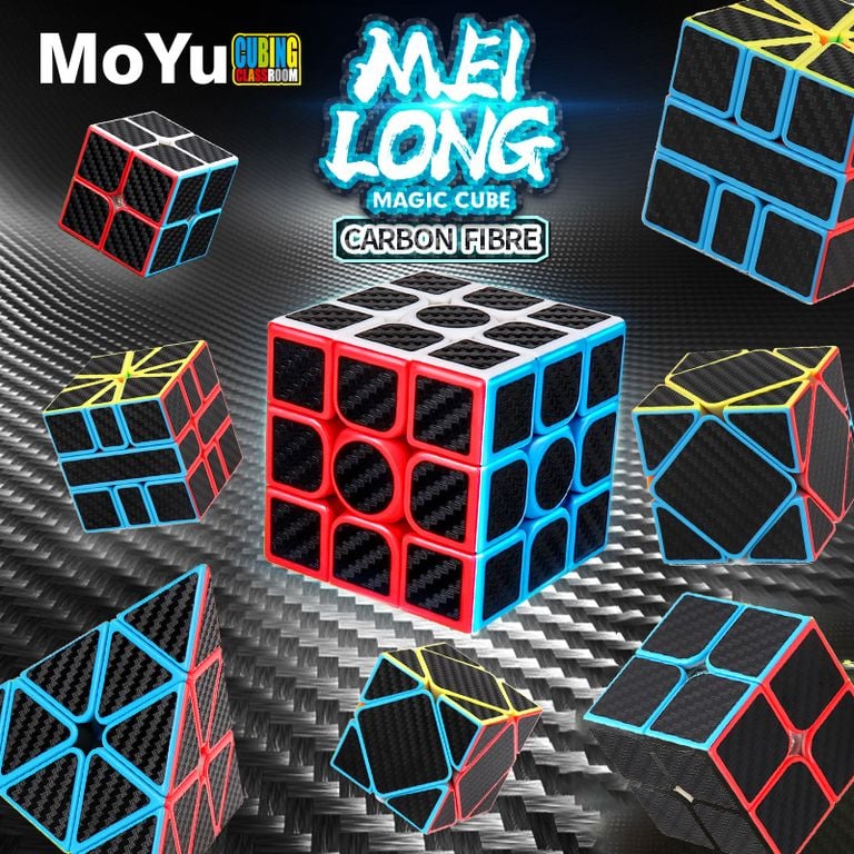 Moyu Cube Classroom Carbon Fibre Meilong 2*2/3*3/Pyramid/Tilt/SQ1 Cube