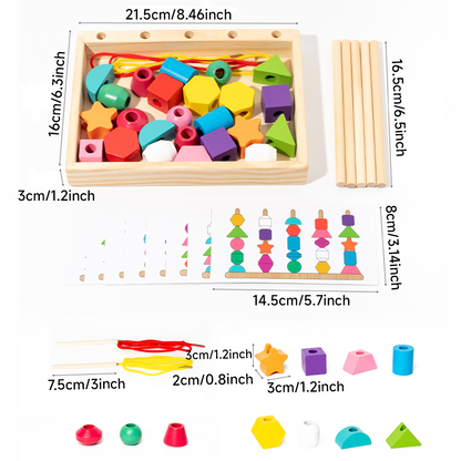 Colourful Stringing Shape Matching Toys