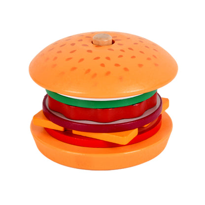 Simulation hamburger sandwich building block toy