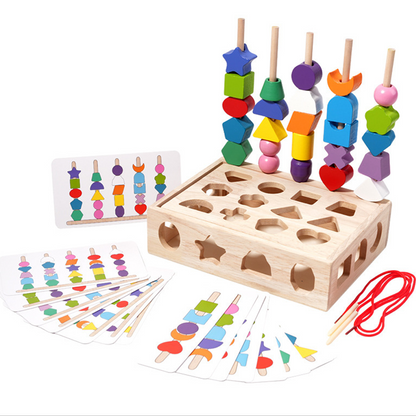 Colourful Stringing Shape Matching Toys