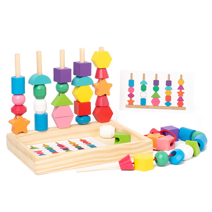 Colourful Stringing Shape Matching Toys