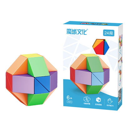 Moyu Magic Ruler Classroom 24/36/48/60/72 Sections DIY Folding Snake Puzzle Cube