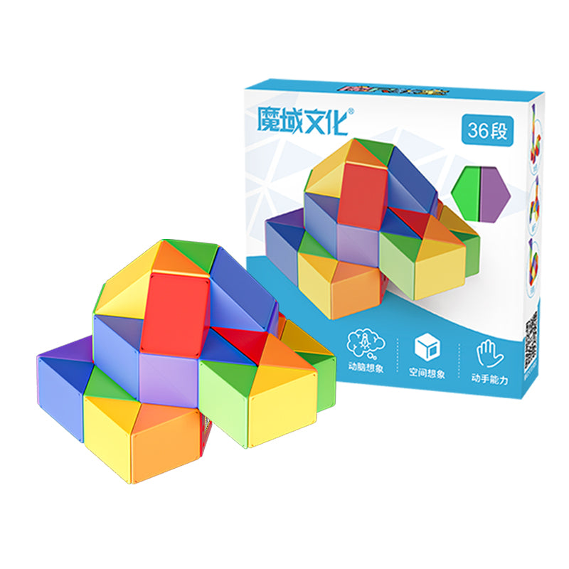 Moyu Magic Ruler Classroom 24/36/48/60/72 Sections DIY Folding Snake Puzzle Cube