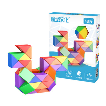 Moyu Magic Ruler Classroom 24/36/48/60/72 Sections DIY Folding Snake Puzzle Cube