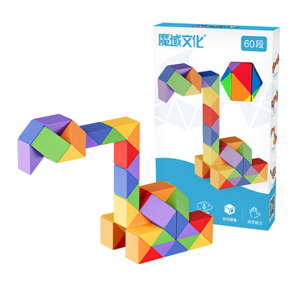 Moyu Magic Ruler Classroom 24/36/48/60/72 Sections DIY Folding Snake Puzzle Cube