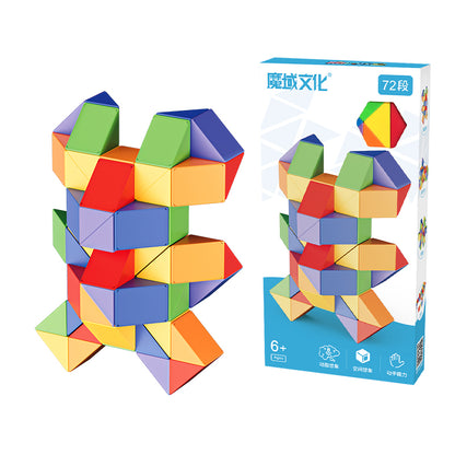 Moyu Magic Ruler Classroom 24/36/48/60/72 Sections DIY Folding Snake Puzzle Cube