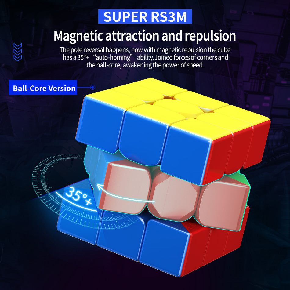 Moyu 2022 SUPER RS3M Magnetic/Maglev/Ball-Core 3X3 Magic cube